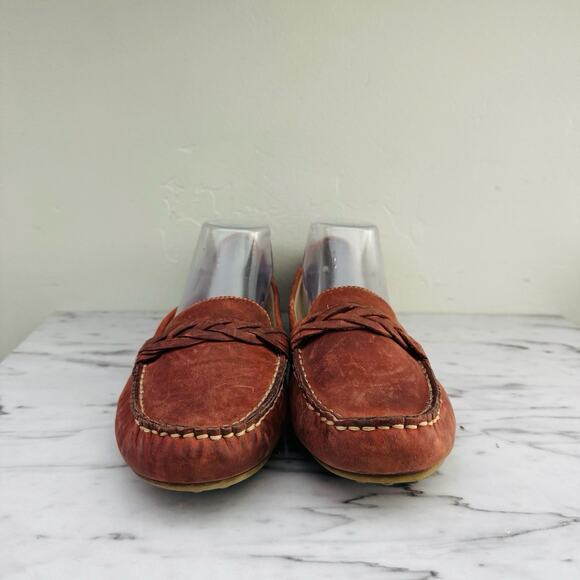 Women's Suede Loafers in Rust - Picture 2 of 11
